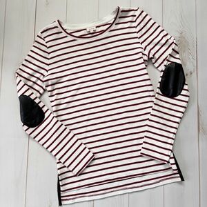Pixley Red and White Striped Top